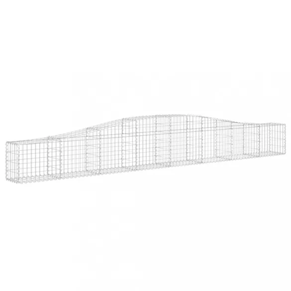 4 db íves horganyzott vas gabion kosár 400x30x40/60 cm