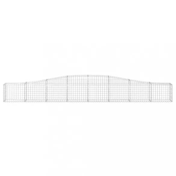 4 db íves horganyzott vas gabion kosár 400x30x40/60 cm