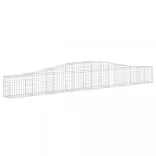 5 db íves horganyzott vas gabion kosár 400x30x40/60 cm