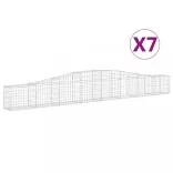 7 db íves horganyzott vas gabion kosár 400x30x40/60 cm