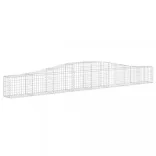7 db íves horganyzott vas gabion kosár 400x30x40/60 cm