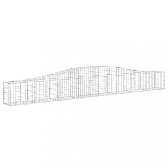 7 db íves horganyzott vas gabion kosár 400x30x40/60 cm