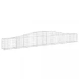 8 db íves horganyzott vas gabion kosár 400x30x40/60 cm