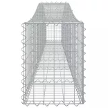 8 db íves horganyzott vas gabion kosár 400x30x40/60 cm