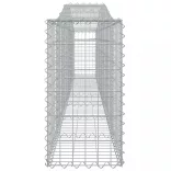 2 db íves horganyzott vas gabion kosár 400x30x60/80 cm