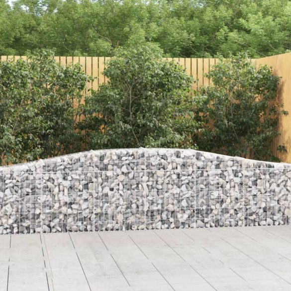 3 db íves horganyzott vas gabion kosár 400x30x60/80 cm