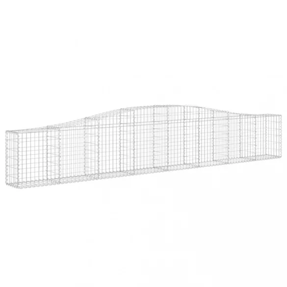 3 db íves horganyzott vas gabion kosár 400x30x60/80 cm