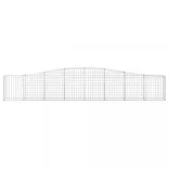 3 db íves horganyzott vas gabion kosár 400x30x60/80 cm