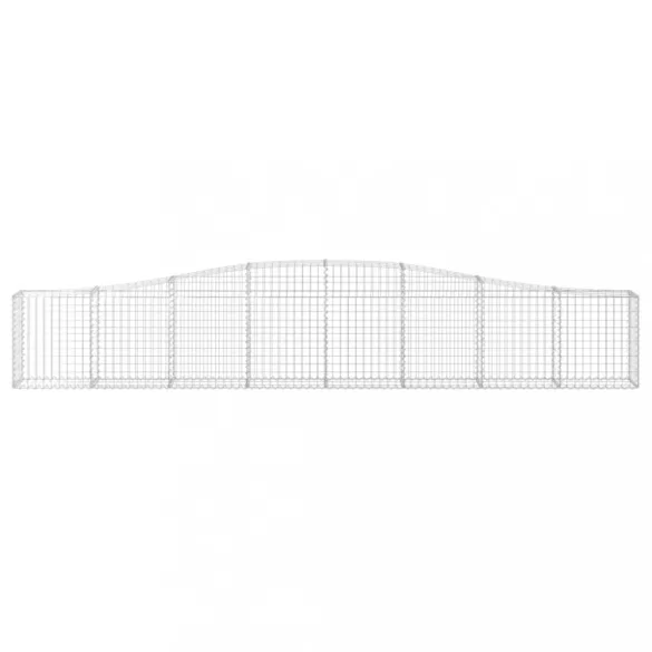 3 db íves horganyzott vas gabion kosár 400x30x60/80 cm