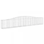 4 db íves horganyzott vas gabion kosár 400x30x60/80 cm
