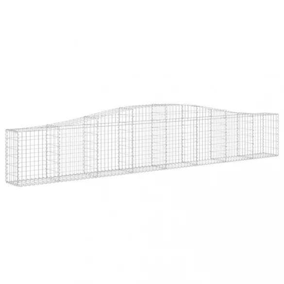 4 db íves horganyzott vas gabion kosár 400x30x60/80 cm