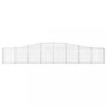 4 db íves horganyzott vas gabion kosár 400x30x60/80 cm