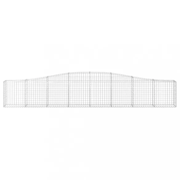 5 db íves horganyzott vas gabion kosár 400x30x60/80 cm