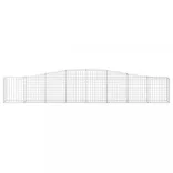6 db íves horganyzott vas gabion kosár 400x30x60/80 cm