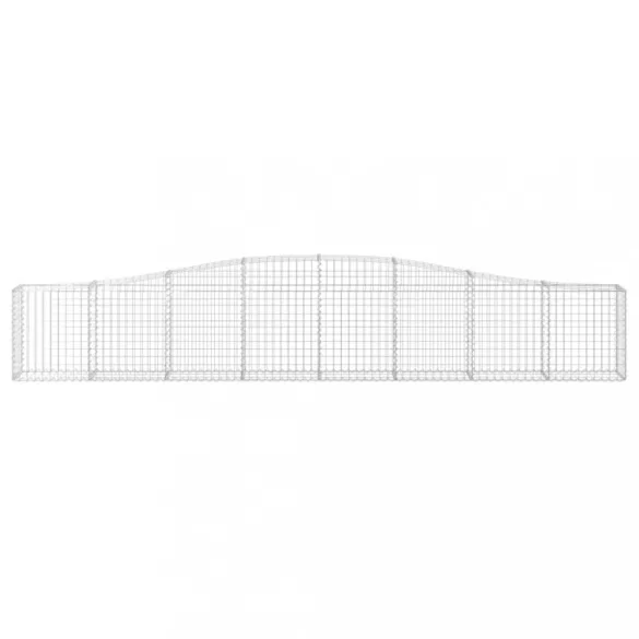 6 db íves horganyzott vas gabion kosár 400x30x60/80 cm