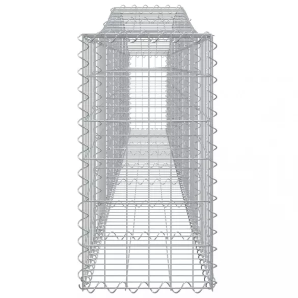 6 db íves horganyzott vas gabion kosár 400x30x60/80 cm