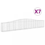 7 db íves horganyzott vas gabion kosár 400x30x60/80 cm