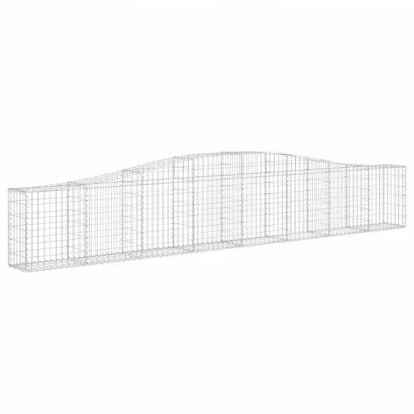 8 db íves horganyzott vas gabion kosár 400x30x60/80 cm