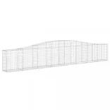 10 db íves horganyzott vas gabion kosár 400x30x60/80 cm