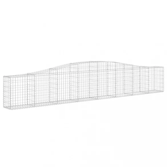 15 db íves horganyzott vas gabion kosár 400x30x60/80 cm
