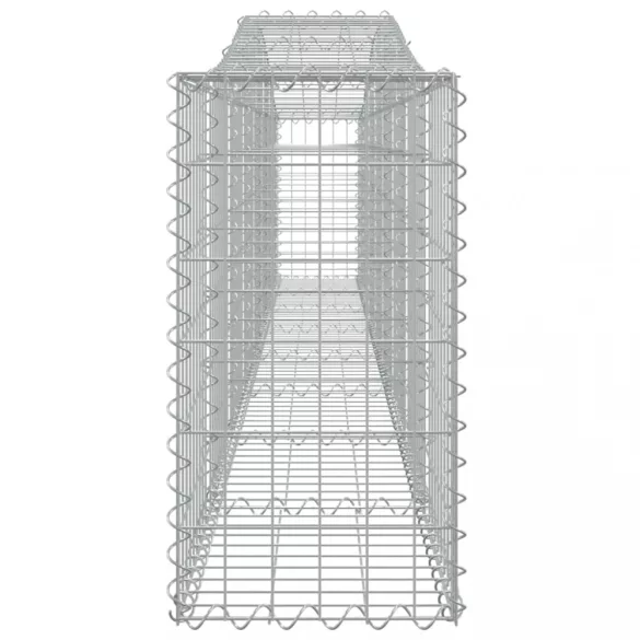 15 db íves horganyzott vas gabion kosár 400x30x60/80 cm