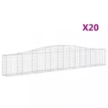20 db íves horganyzott vas gabion kosár 400x30x60/80 cm