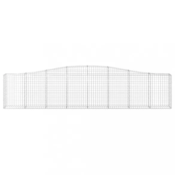 2 db íves horganyzott vas gabion kosár 400x30x80/100 cm