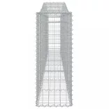 2 db íves horganyzott vas gabion kosár 400x30x80/100 cm