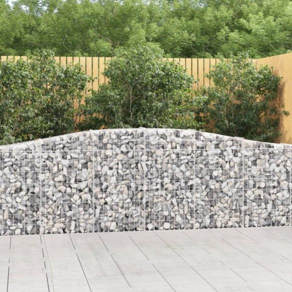 3 db íves horganyzott vas gabion kosár 400x30x80/100 cm