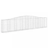 5 db íves horganyzott vas gabion kosár 400x30x80/100 cm