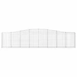 5 db íves horganyzott vas gabion kosár 400x30x80/100 cm