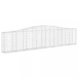 6 db íves horganyzott vas gabion kosár 400x30x80/100 cm