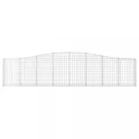 6 db íves horganyzott vas gabion kosár 400x30x80/100 cm