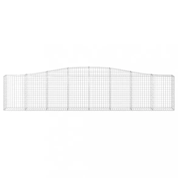 6 db íves horganyzott vas gabion kosár 400x30x80/100 cm