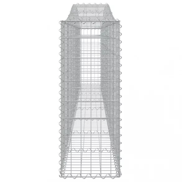 6 db íves horganyzott vas gabion kosár 400x30x80/100 cm