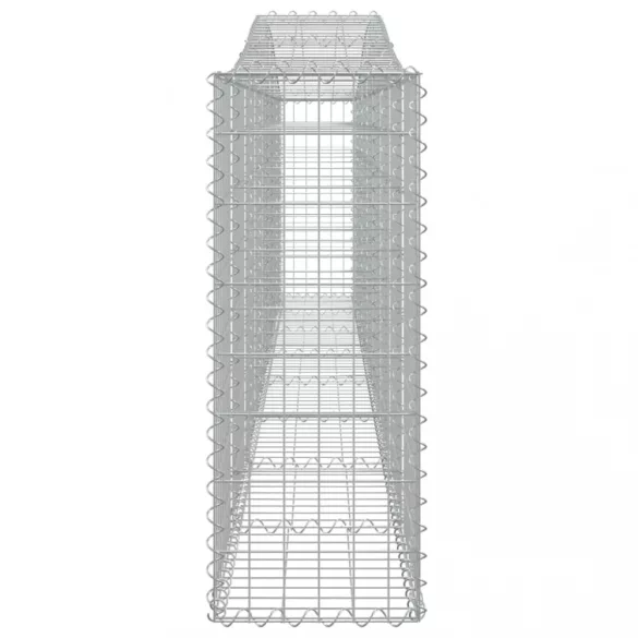 7 db íves horganyzott vas gabion kosár 400x30x80/100 cm