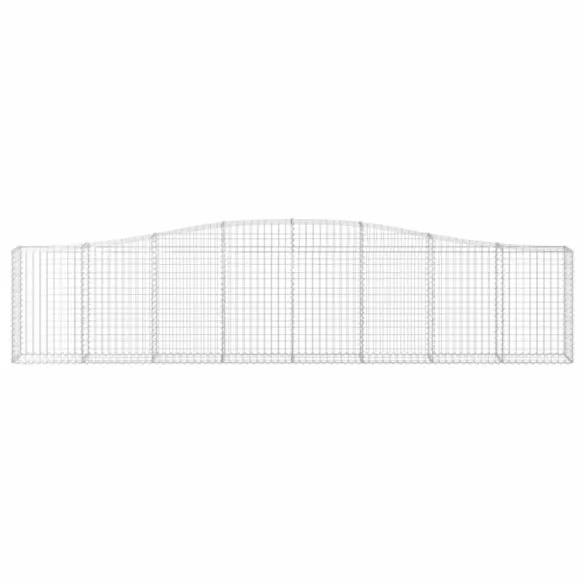 8 db íves horganyzott vas gabion kosár 400x30x80/100 cm