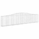 10 db íves horganyzott vas gabion kosár 400x30x80/100 cm