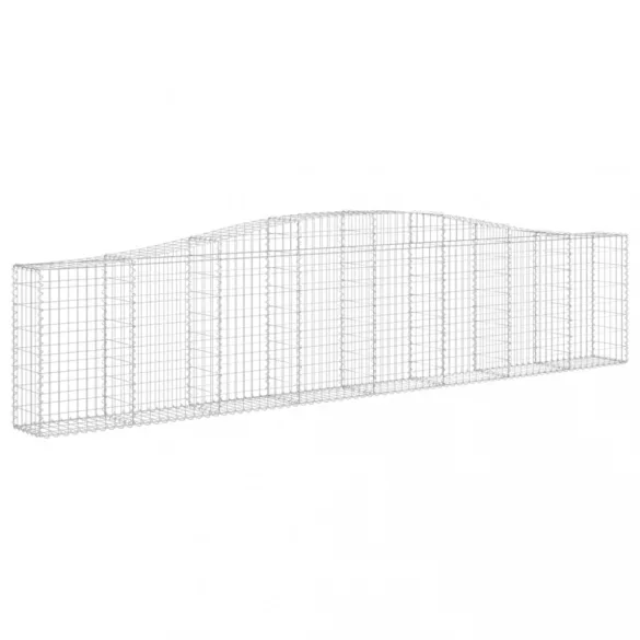 15 db íves horganyzott vas gabion kosár 400x30x80/100 cm