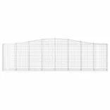 2 db íves horganyzott vas gabion kosár 400x30x100/120 cm