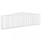 8 db íves horganyzott vas gabion kosár 400x30x100/120 cm