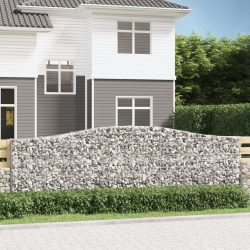 5 db íves horganyzott vas gabion kosár 400x30x120/140 cm