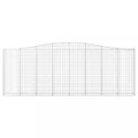 2 db íves horganyzott vas gabion kosár 400x30x140/160 cm