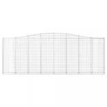 3 db íves horganyzott vas gabion kosár 400x30x140/160 cm