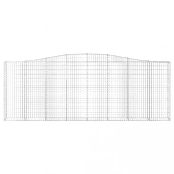3 db íves horganyzott vas gabion kosár 400x30x140/160 cm