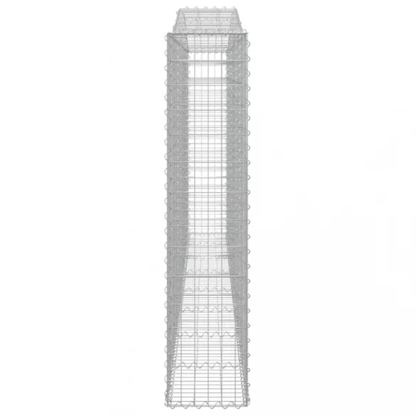 3 db íves horganyzott vas gabion kosár 400x30x140/160 cm