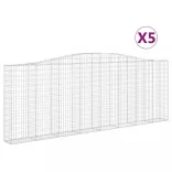 5 db íves horganyzott vas gabion kosár 400x30x140/160 cm