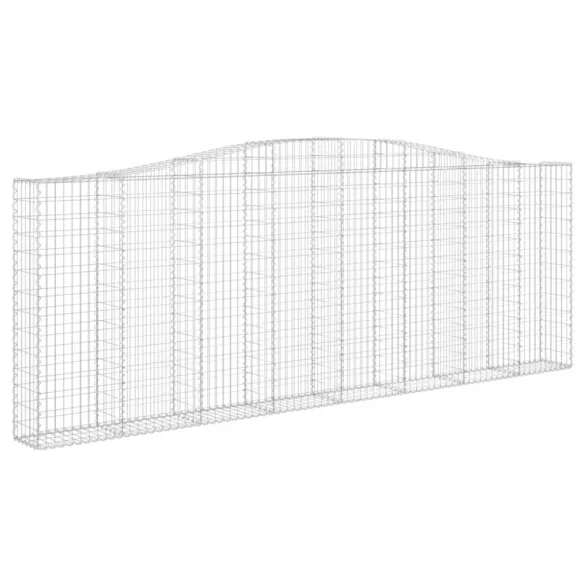 5 db íves horganyzott vas gabion kosár 400x30x140/160 cm