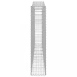 5 db íves horganyzott vas gabion kosár 400x30x140/160 cm