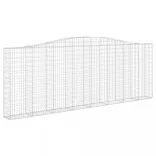 6 db íves horganyzott vas gabion kosár 400x30x140/160 cm